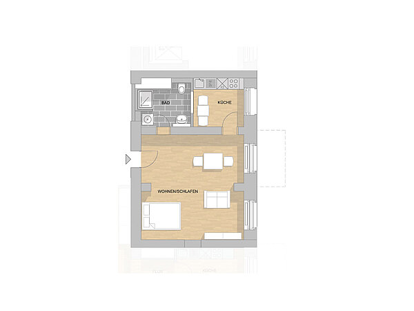 Bild der Mietwohnung Elegantes Wohnen auf kleinem Raum