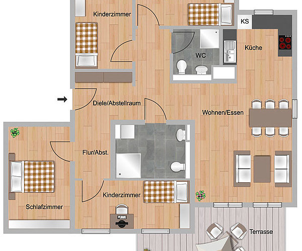 Was bedeutet eine 2 5 Zimmer Wohnung?